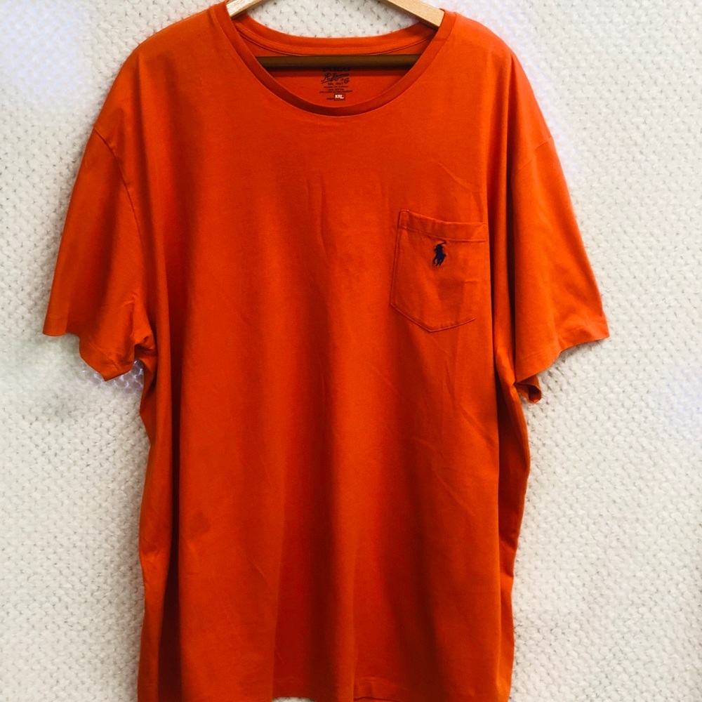 Ralph Lauren Polo Bright Orange Pocket T-Shirt XXL